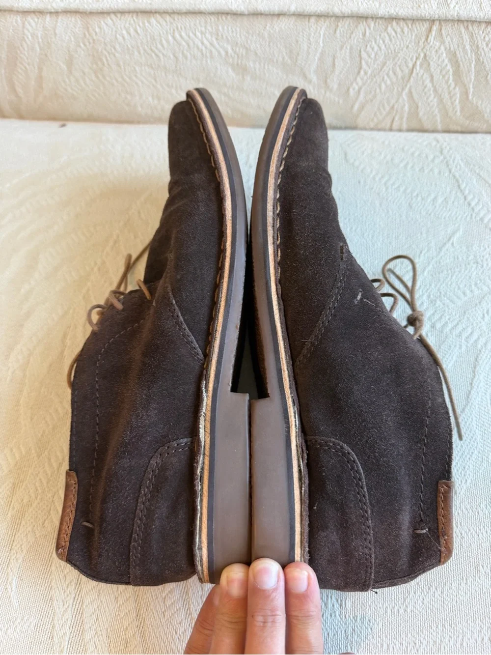 Kenneth Cole Reaction Men's Dark Brown Suede Desert Boots - Casual Lace-Up